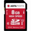 AGFAPHOTO HIGH SPEED 8GB SDHC CARD CLASS 10 UHS I U1 V10