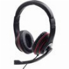 GEMBIRD JACK STEREO HEADSET BLACK WITH RED RING MHS-03-BKRD