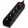 LAMTECH POWER STRIP WITH SWITCH 4 OUTLETS BLACK 1.5M LAM023725