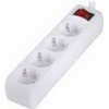 LAMTECH POWER STRIP WITH SWITCH 4 OUTLETS WHITE 1.5M LAM023718