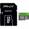 PNY ELITE MICRO SDXC 64GB U1 WITH ADAPTER P-SDUX64U185GW-GE