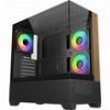 CASE COOLER MASTER ELITE 690 TEMPERED GLASS ATX WHITE 3X120MM ARGB FANS WOOD WHITE