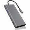 ICY BOX 12 IN 1 TYPE-C DOCK (HUB + HDMI + DP + CARD READER + LAN) PD100W IB-DK4050-CPD