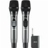 AKAI AMD-350BT ΣΕΤ 2 ΑΣΥΡΜΑΤΑ ΜΙΚΡΟΦΩΝΑ ΧΕΙΡΟΣ ΜΕ ΔΕΚΤΗ 2.4GHZ ΑΣΗΜΙ/ΜΑΥΡΟ