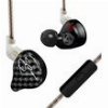 KZ ZST BLACK WITH MIC - IEM 35 IN EAR MONITOR EARPHONES DYNAMIC HYBRID DUAL DRIVER 1BA+1DD