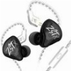 KZ ZST X BLACK WITH MIC - IEM 35 IN EAR MONITOR EARPHONES DYNAMIC HYBRID DUAL DRIVER 1BA+1DD
