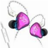 KZ ZST X PURPLE WITH MIC - IEM 35 IN EAR MONITOR EARPHONES DYNAMIC HYBRID DUAL DRIVER 1BA+1DD