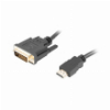 LANBERG DUAL LINK WITH GOLD-PLATED 4K CONNECTORS HDMI(M)->DVI-D(M)(24+1) CABLE 3M BLACK