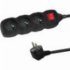 ESPERANZA ELK211K POWER STRIP 3 ΜΠΡΙΖΕΣ ΜΕ ΔΙΑΚΟΠΤΗ 3M BLACK