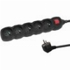 ESPERANZA ELK215K POWER STRIP 5 ΜΠΡΙΖΕΣ ΜΕ ΔΙΑΚΟΠΤΗ 3M BLACK