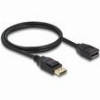 DELOCK CABLE DISPLAYPORT MALE - DISPLAYPORT FEMALE 1M ΜΑΥΡΟ (80001)