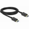 DELOCK CABLE DISPLAYPORT MALE - DISPLAYPORT MALE 2M ΜΑΥΡΟ