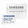 SAMSUNG EVO PLUS 64GB MICRO SDXC UHS-I U1 V10 A1 + ADAPTER MB-MC64SA/EU