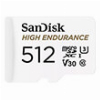 SANDISK SDSQQNR-512G-GN6IA HIGH ENDURANCE 512GB MICRO SDXC U3 V30 CLASS 10 WITH ADAPTER