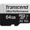 TRANSCEND ULTRA PERFORMANCE USD340S MICRO SDXC 64GB U3 V30 A2 TS64GUSD340S