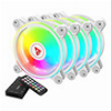 SAVIO FAN-01 SET OF ARGB WHITE FANS WITH CONTROLLER AND REMOTE CONTROL