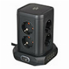 BRENNENSTUHL 1153560000 SOCKET TOWER 8-FOLD WITH 4 USB 2M BLACK