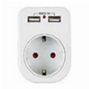 LINEME 22-00603 ΑΝΤΑΠΤΟΡΑΣ ΣΟΥΚΟ ΜΕ 2 ΘΥΡΕΣ USB