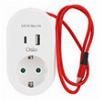 OSIO OPS-3001 ΛΕΥΚΟ ΜΟΝΟΠΡΙΖΟ ΜΕ ΚΑΛΩΔΙΟ TYPE-C ΚΑΙ 2USB (TYPE-Α & TYPE-C) 3680W