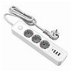 ΠΟΛΥΠΡΙΖΟ ΑΣΦΑΛΕΙΑΣ E21 3 ΘΕΣΕΩΝ + 4 USB KAI ΚΑΛΩΔΙΟ 1.4Μ