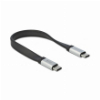 DELOCK 85926 USB 3.2 GEN 2 FPC FLAT RIBBON CABLE USB TYPE-C TO USB TYPE-C 22 CM PD 3 A E-MARKER