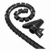 HAMA 220998 FLEXIBLE SPIRAL CABLE CONDUIT, UNIVERSAL, 25 MM, 2 M, BLACK
