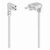 HAMA 221102 POWER CABLE, ANGLED BOTH SIDES, EURO PLUG, DOUBLE GROOVE/C7, 5 M, WHITE