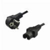 LOGILINK CP105 POWER CORD SCHUKO C13 MALE 90° ANGLED - C15 FEMALE STRAIGHT 2M BLACK