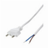 LOGILINK CP138 POWER CORD EURO PLUG (TYP C CEE 7/16) TO OPEN WIRE WITH CRIMP BARRE 1.5M WHITE