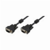 LOGILINK CV0003 VGA CABLE 2X 15-PIN MALE DOUBLE SHIELDED WITH 2X FERRIT CORE 5M BLACK