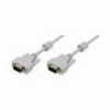 LOGILINK CV0034 VGA CABLE 2X 15-PIN MALE SHIELDED WITH 2X FERRIT CORE 1.80M GREY