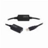 LOGILINK UA0147 USB 2.0 ACTIVE REPEATER CABLE USB A-MALE - USB A-FEMALE 25M BLACK