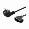 SAVIO CL-115 POWER CABLE SCHUKO (M) ANGLED - IEC C13 1.2M BLACK