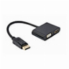 GEMBIRD A-DPM-HDMIFVGAF-01 DISPLAYPORT MALE TO HDMI FEMALE + VGA FEMALE ADAPTER CABLE BLACK