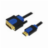 LOGILINK CHB3102 HDMI HIGH SPEED WITH ETHERNET V1.4 TO DVI-D CABLE GOLD-PLATED 2.0M BLACK