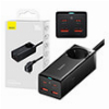 BASEUS GAN3 PRO 100W WALL CHARGER POWERSTRIP 2XUSB + 2X TYPE-C + CABLE BLACK