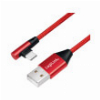 LOGILINK CU0146 USB 2.0 CABLE AM TO USB-C? ANGLED PLUG 1M RED