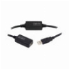 LOGILINK UA0146 USB 2.0 ACTIVE REPEATER CABLE USB A-MALE - USB A-FEMALE 20M BLACK