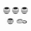 CORSAIR HYDRO X FITTING HARD XF STRAIGHT CHROME 4-PACK (12MM OD COMPRESSION)