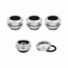 CORSAIR HYDRO X FITTING HARD XF STRAIGHT CHROME 4-PACK (14MM OD COMPRESSION)