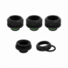 CORSAIR HYDRO X FITTING HARD XF STRAIGHT BLACK 4-PACK (14MM OD COMPRESSION)