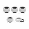 CORSAIR HYDRO X FITTING HARD XF STRAIGHT GLOSSY WHITE 4-PACK (14MM OD COMPRESSION)