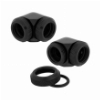 CORSAIR HYDRO X FITTING HARD XF 90° ANGLED BLACK 2-PACK (14MM OD COMPRESSION)