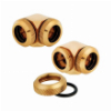 CORSAIR HYDRO X FITTING HARD XF 90° ANGLED GOLD 2-PACK (14MM OD COMPRESSION)