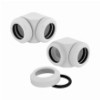 CORSAIR HYDRO X FITTING HARD XF 90° ANGLED GLOSSY WHITE 2-PACK (14MM OD COMPRESSION)