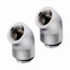 CORSAIR HYDRO X FITTING ADAPTER XF 45° ANGLED ROTARY CHROME 2-PACK