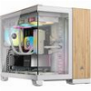 CASE CORSAIR 2500X DUAL CHAMBER TEMPERED GLASS MIDI-TOWER MICRO ATX WHITE/BAMBOO WOOD