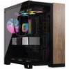 CASE CORSAIR 6500X DUAL CHAMBER TEMPERED GLASS MIDI-TOWER MICRO ATX BLACK/WALNUT WOOD