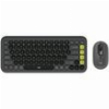 LOGITECH 920-013140 POP ICON COMBO WIRELESS BLUETOOTH KEYBOARD AND MOUSE SET GRAPHITE & GREEN
