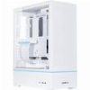LIAN LI SUP01 WHITE - 45LT MINIMAL FOOTPRINT CASE FOR VERTICAL GPU ARGB STRIPS W. 3X 120MM FANS